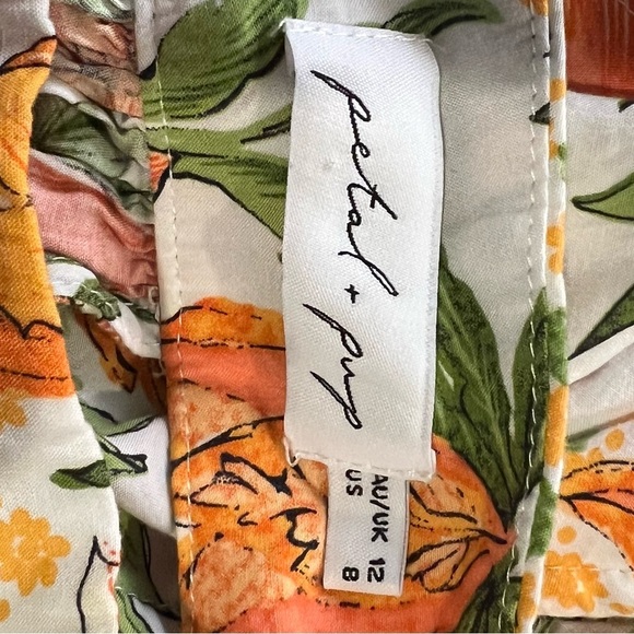 Petal & Pup Orange Floral Halter Cut Out Maxi Dress size 8 - Picture 11 of 12